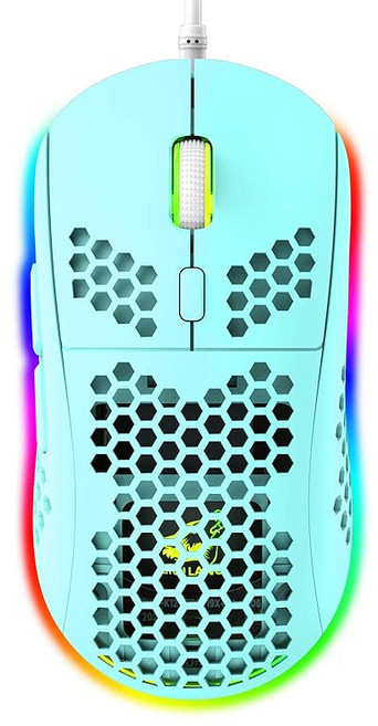 게이밍 마우스 유선 경량 광학식 RGB 6색 LED 라이트 매크로 등록 프로그래머블 드라이버 6400 DPI 6키 6단계 조절 가능 하니캠 디자인 5 PC·PS4 스위치 호환 (그, 상세페이지 참조, 상세페이지 참조