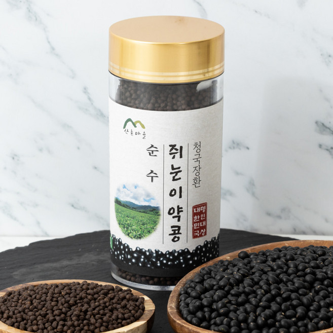 산촌마을 국산 100프로 쥐눈이약콩 발효환 선물세트, 2개, 250g