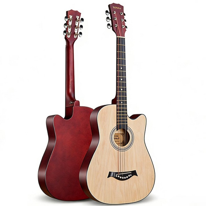 LA DERIVE 어쿠스틱 입문용 기타 초보자 기타 포크 기타 +10종 액세서리(튜너포함), 1개, 내츄럴, 38D