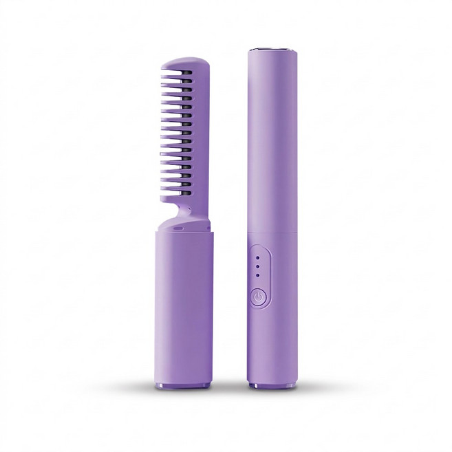 휴대용 무선 소형 빗고데기 충전식 여행용 직권 겸용, 퍼플, G-01