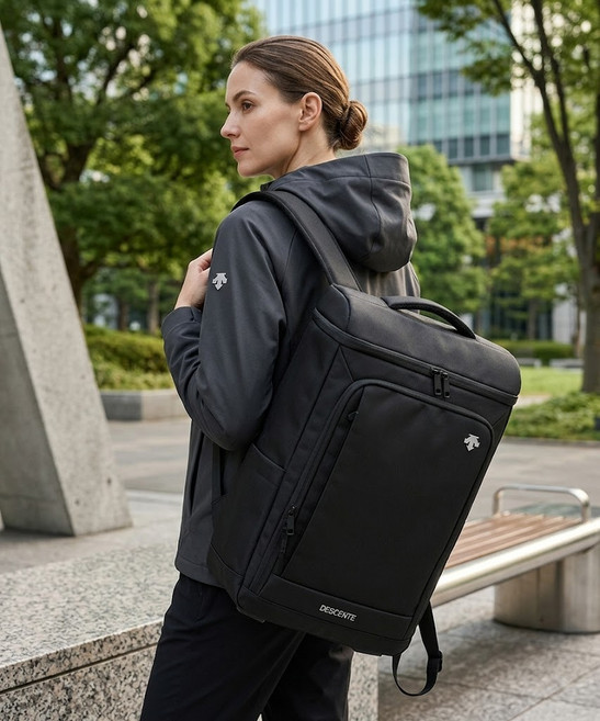 데상트 descente 도스 백팩 (23L) 블랙(SQ123UBP10), BLK0_BLACK, F