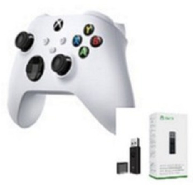 XBOX 정품 컨트롤러 4세대 로봇화이트 + 리시버 정품 새제품, 1개