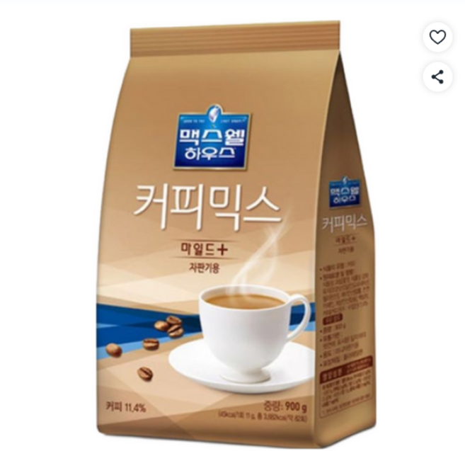 맥스웰하우스 마일드플러스 자판기용, 900g, 1개입, 12개