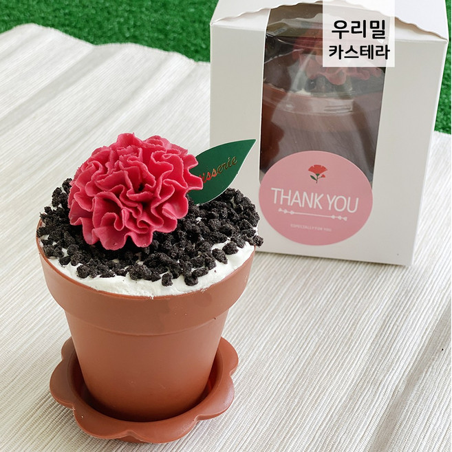 [꼬미쉐프] 카네이션 화분케이크 만들기 어린이체험 요리키트 (2개입), 1개