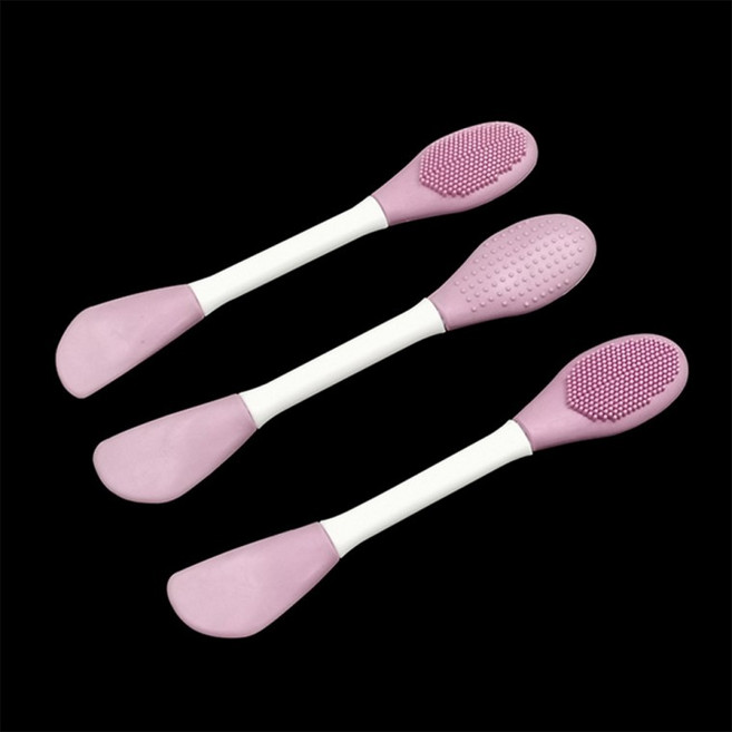 [1+1] 듀얼 클렌징 팩솔 모공 팩붓 팩브러쉬 실리콘 페이스, 2개