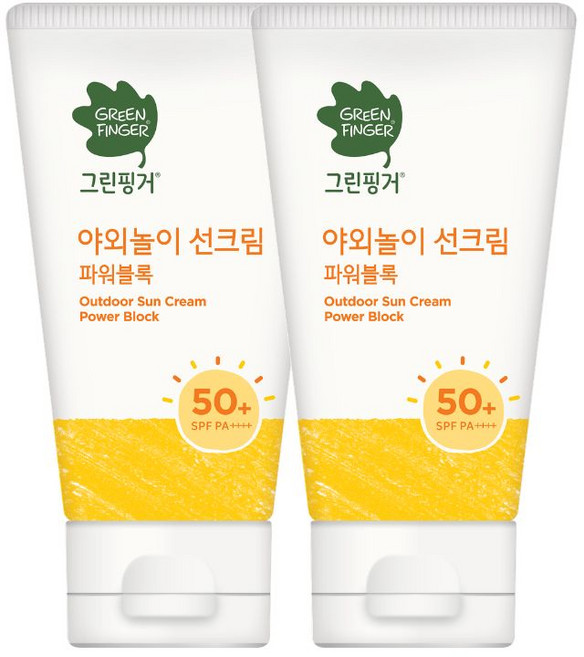 綠手指 GreenFinger 幼兒戶外保濕滋潤防曬乳80ml SPF50 PA 可擦臉 友善海洋, 80ml, 2件