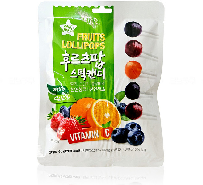 한울식품 후르츠팝 스틱 캔디, 1개, 65g
