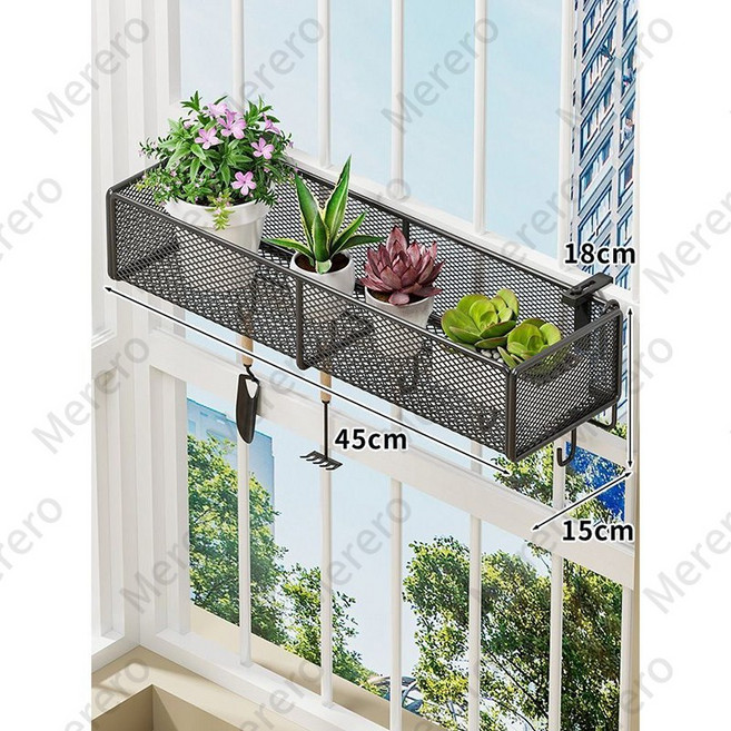 창틀 선반 행거 바스켓 화이트엑스트라롱 6. 블랙 엑스트라 긴 스타일, 블랙  롱 × 후크가 있는 블랙 롱 스타일