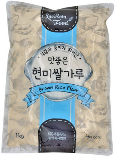 새롬푸드 국내산 현미쌀가루 1kg, 1개