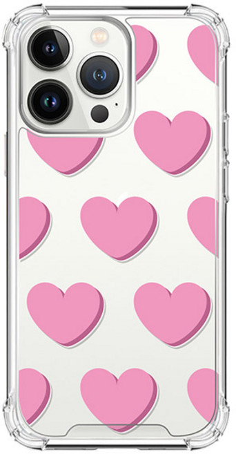 심플픽 하트 젤하드 투명 휴대폰 케이스