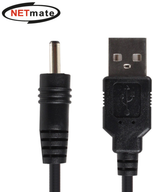 강원전자 넷메이트 NMC-UP148 USB 전원 케이블 1m (3.5x1.4mm/18W/블랙), 1개