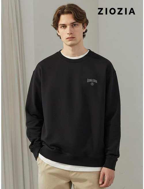 지오지아 남녀공용 기모 안감 루즈핏 티셔츠 ABC4TR3601 A