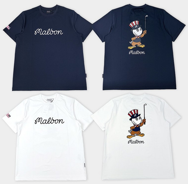 [백화점]말본 반팔티 아메리칸 플래그 라운드 반팔 티셔츠