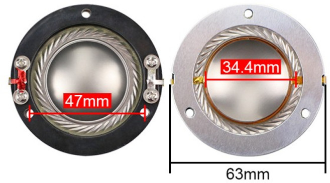 GHXAMP 플랫 와이어 티타늄 트위터 보이스 코일 혼 34mm 코어 8OHM 스피커 수리 액세서리 DIY 드라이버 2
