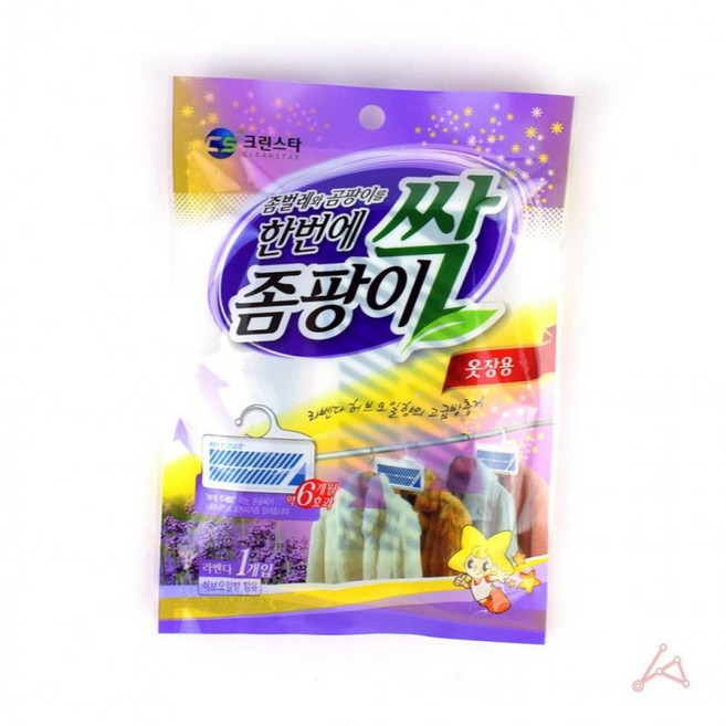 폴쿠스칸 좀벌레 방충제 옷장용 라벤더향 1p, 3개, 2g