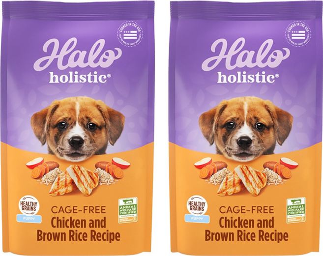 Halo 嘿囉 幼犬用 配方乾飼料, 雞肉, 1.59kg, 2袋