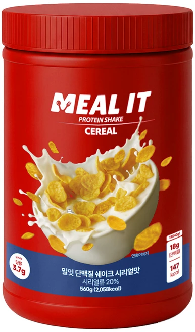 밀잇 식단관리 단백질 쉐이크 시리얼맛, 1개, 560g - 쿠팡