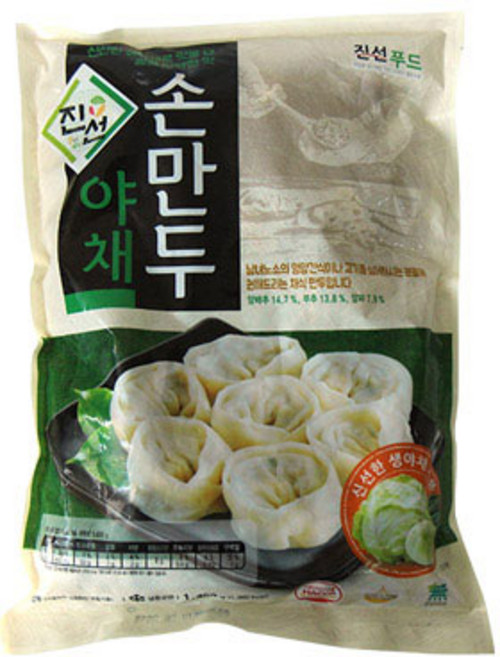 고기가 없는 웰빙 채식 비건 냉동 만두 야채 손만두 1.4kg 1봉, 1개
