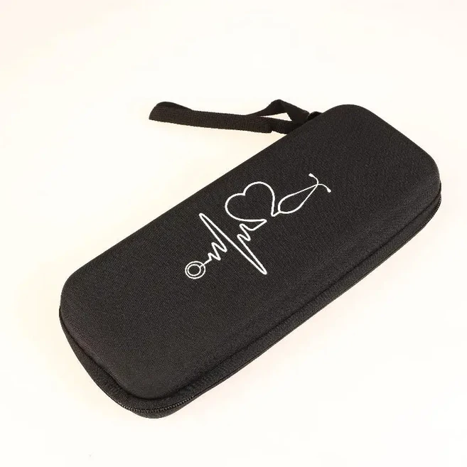 이중 레이어 하드 EVA 휴대 청진기 운반 케이스 파우치 커버 3M Littmann MDF ADC Omron 기타 액세서리, 02 Black