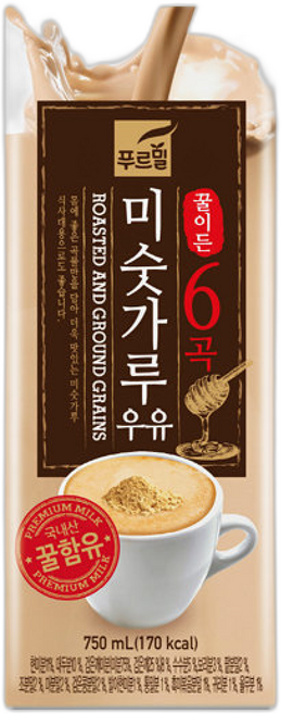 푸르밀 6곡 미숫가루우유 /무료배송, 750ml, 4세트