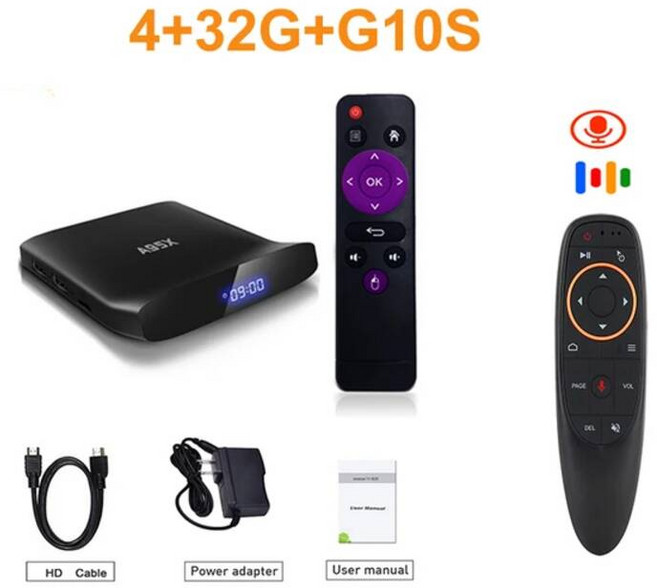 TV 셋톱 박스 스마트 수신기 OTT A95X W2 BOX android 11.0 Amlogic S905W2 2.4G 5G 듀얼 Wifi 4GB RAM 64GB 지원 BT5.0, Au 플러그, 4G 32G with G10S