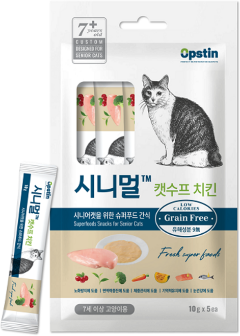 시니멀 캣수프 멀티 시니어캣 전용 노묘 영양 항산화 저칼로리, 치킨, 50g, 1개