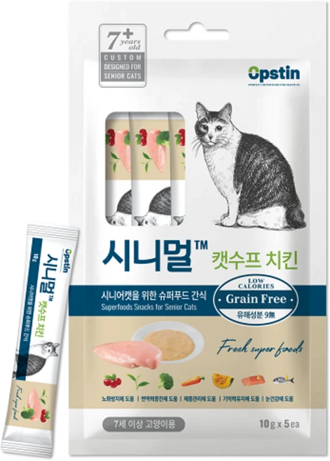 시니멀 캣수프 멀티 시니어캣 전용 노묘 영양 항산화 저칼로리, 치킨, 50g, 1개 - 쿠팡