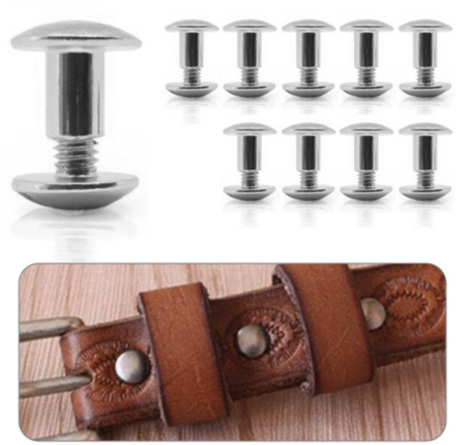 프루마 라운드 나사형 리벳 10mm, 10개, 실버