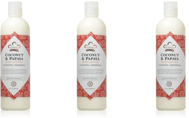 Nubian Heritage 누비안 헤리티지 코코넛 파파야 바디 로션 384ml 3팩 - 쿠팡