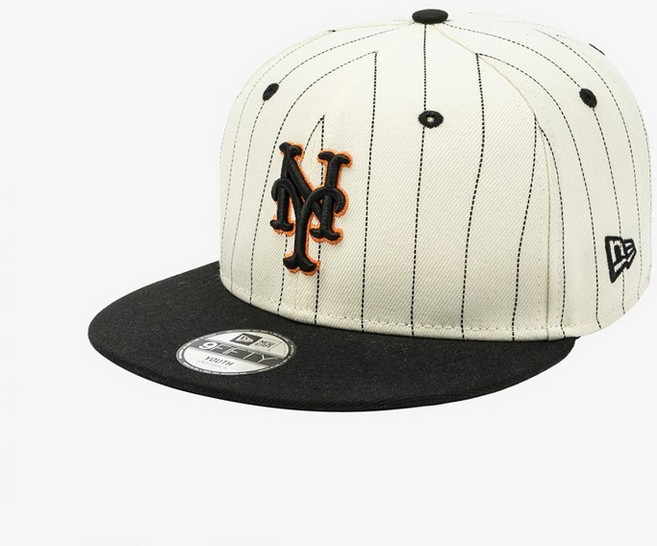 뉴에라키즈 [키즈] 뉴욕 메츠 헤리티지 스트라이프 스트랩백 크롬화이트/블랙 14460875