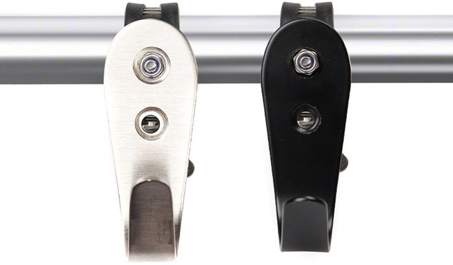 발통마켓 오토바이 다용도 봉지걸이 전동 킥보드 자전거 범용, 2개, 18mm-32mm(블랙)