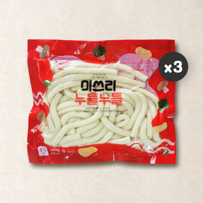 미쓰리 누들떡, 3개, 300g