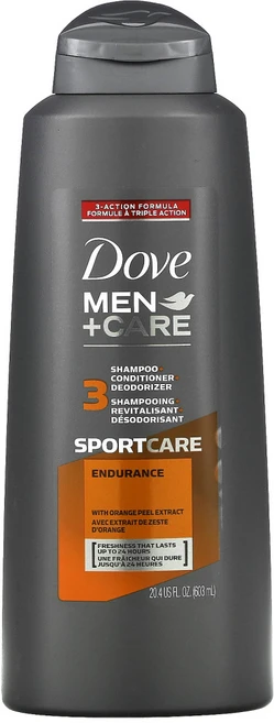 Dove 두피 케어 Men+Care 3 샴푸 + 컨디셔너 + Deodorizer SportCare (603 ml), 1개, 603ml - 쿠팡