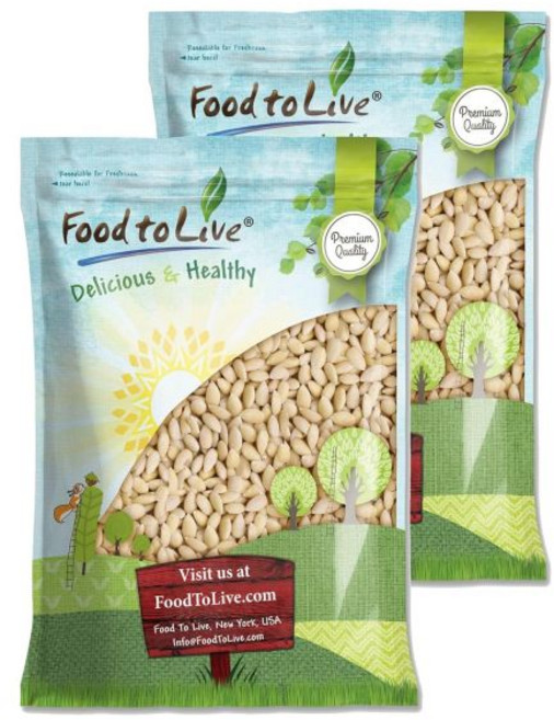 살아있는 음식 - 데친 통아몬드 1파운드 생 껍질 없는 무염 케토 비건 코셔 벌크. 단백질 섬유질 비타민 E 리보플라빈 함량이 높습니다., 18 Pound, 1개