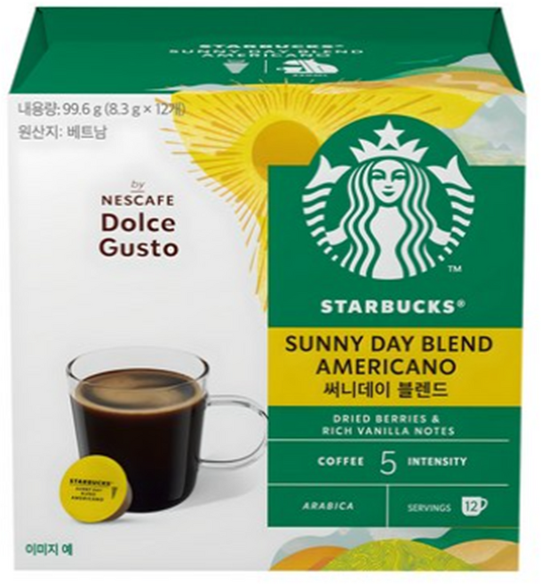 스타벅스 써니데이 블렌드 캡슐커피, 8.3g, 12개입, 3개
