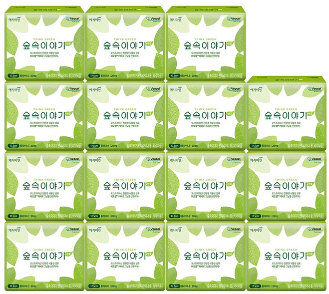 예지미인 숲속이야기 비오셀 롱 팬티라이너, 20개입, 15개