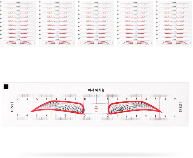 제시 눈썹틀 디자인 스티커, 여자 아치형 50매입, 50개