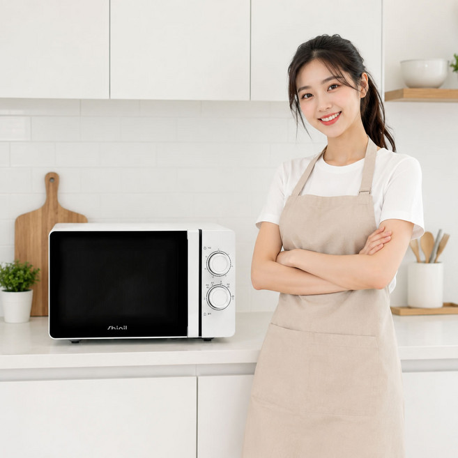신일 자취생 전자레인지 미니 20L 화이트 감성 인테리어 원룸, 신일 전자레인지