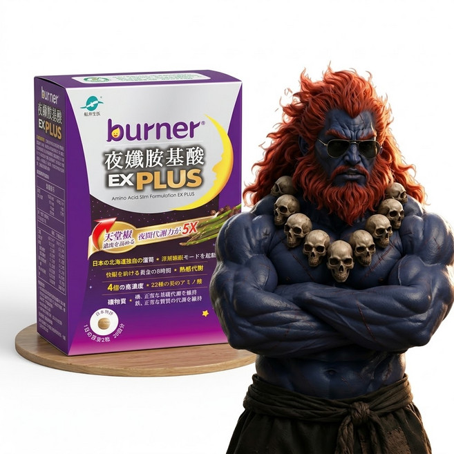 funcare 船井生醫 burner 倍熱 夜孅胺基酸EX PLUS 1盒, 1個, 40顆