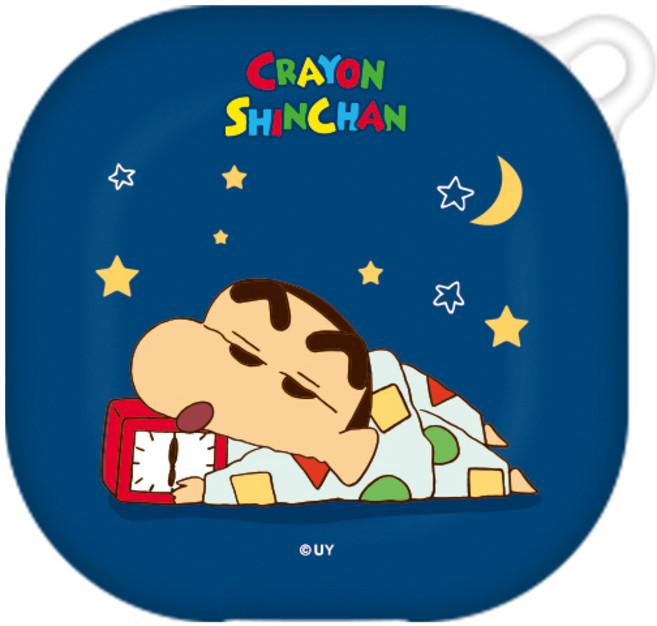 짱구 삼성 갤럭시 버즈4 / 버즈4프로 호환 하드 케이스, 1개, 컬러 네이비 짱구, 버즈4/버즈4프로 공용