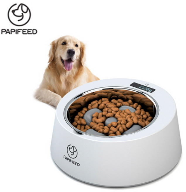 파피피드 스마트 강아지 고양이 저울 식기, 1개