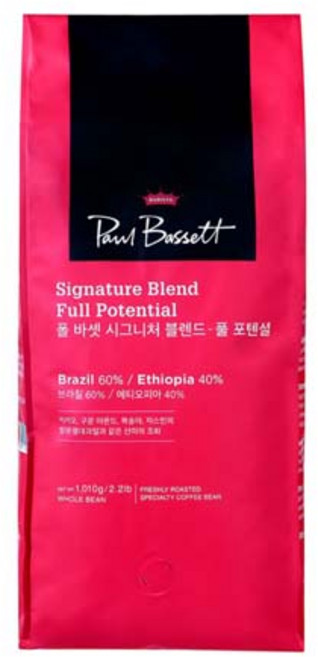 폴바셋 시그니처 블렌드 풀 포텐셜 홀빈, 홀빈(분쇄안함), 1.01kg, 1개