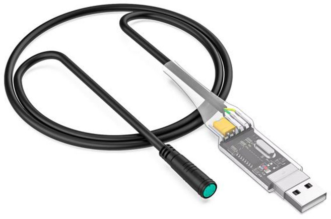 Bafang 미드 드라이브 키트용 OTG-USB USB 프로그래밍 케이블 01 02B HD는 PAS 속도 매개변수 43.3 길이를 변경, [01] 100CM Cable, 1개