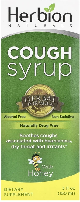기침 시럽 꿀 5 fl oz, HerbionNaturals기침꿀함유알코올무함유150m, 1개, 150ml - 쿠팡