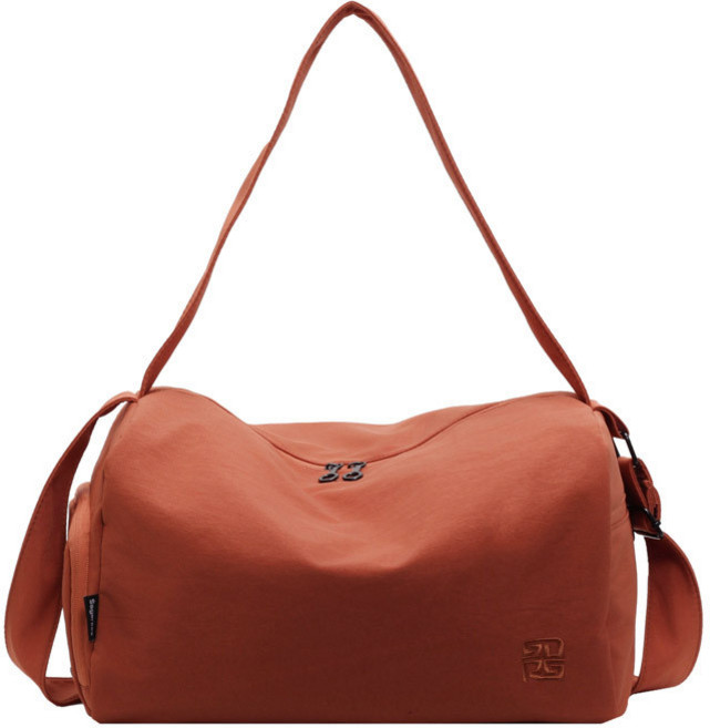 大容量運動健身包 側背手提 旅行袋 乾濕分離 獨立鞋倉, 桔色, 1個