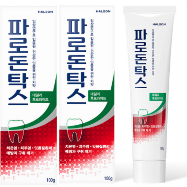 [14일의 변화 치과전문의 잇몸추천1위 ]잇못 시린이 입냄새 충치 미백 올인원 케어 "파로돈탁스 데일리후로라이드" 2+1(사은품), 100g, 2개