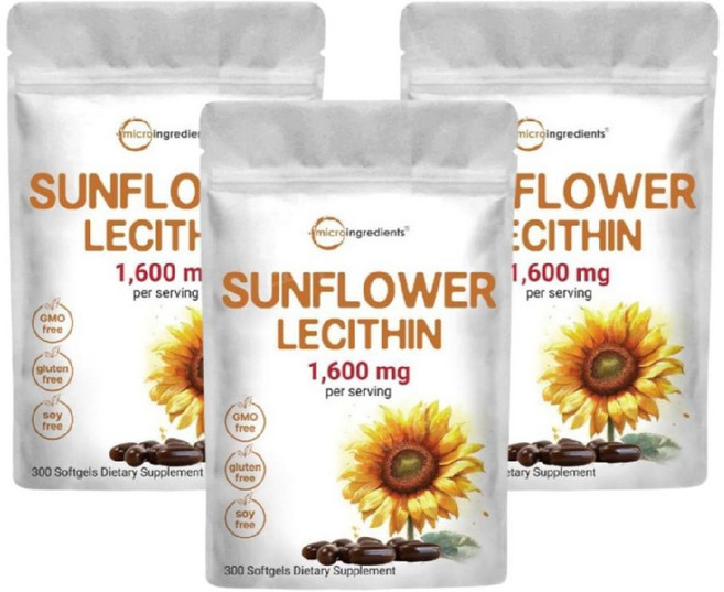 마이크로인그리디언트 해바라기 레시틴 1600mg 300정 3개 Lecithin