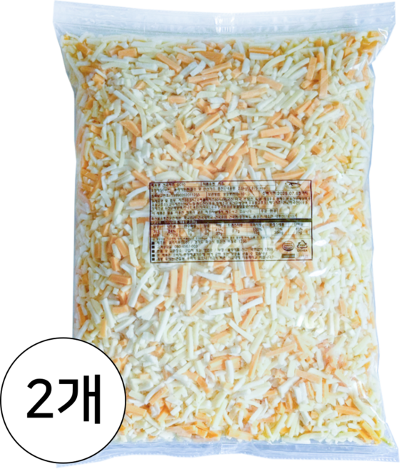 이너피스 GC10 트리플슈레드 피자치즈 트리플치즈(고다 체다 모짜), 2개, 2.5kg