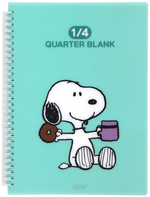 스누피 4분할 pp 연습장 (3 option), 민트