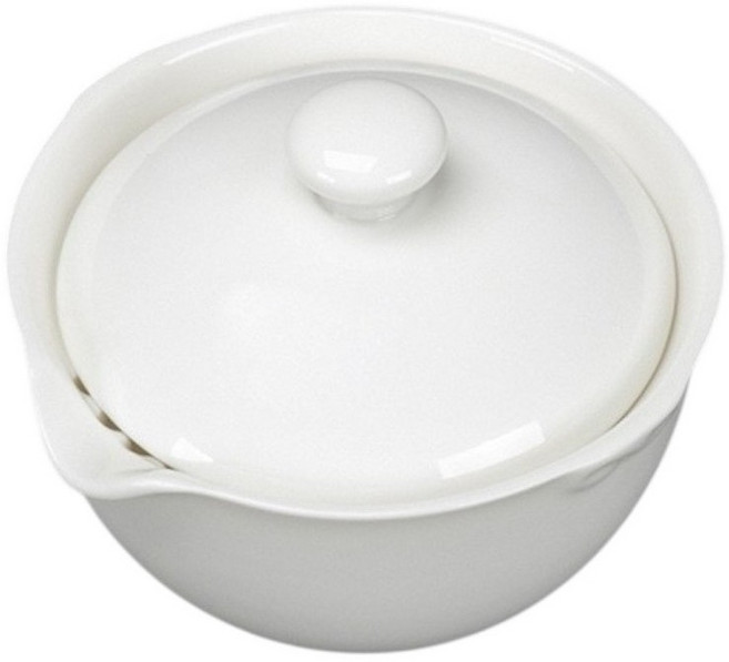 紅芳庭陶藝坊 手抓白瓷蓋碗 功夫茶具, 白色, 1個, 180ml